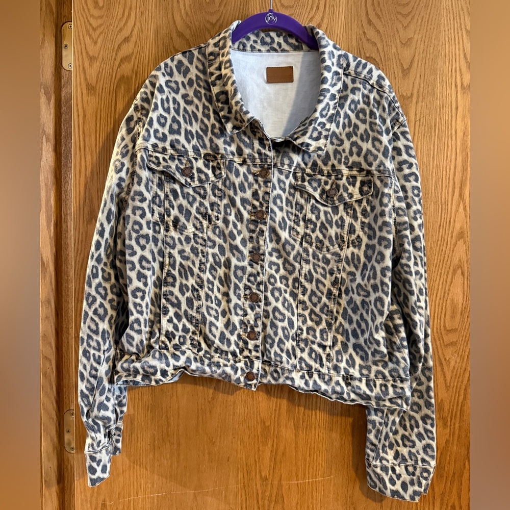 Judy Blue Animal Print Jean Jacket